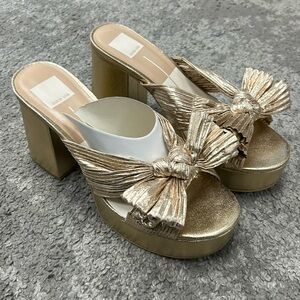Brand new gold dolce vita heeled sandal
